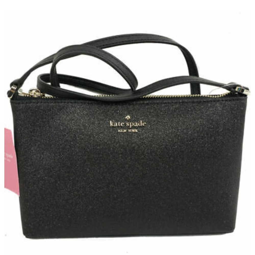 Black Glitter Kate Spade Cross Bag